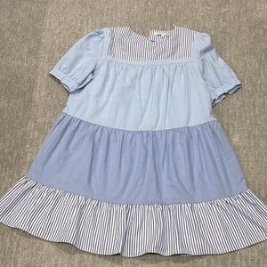 English Factory Quinn tier swing mini in serenity blue